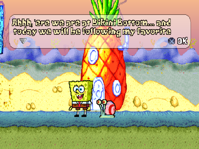 SpongeBob SquarePants: SuperSponge | PlayStation | gameplay screenshot | region=North America | source-country= | zypher-v2 | moby-8d1be639672b | Data by MobyGames.com