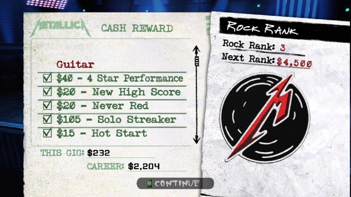 Guitar Hero: Metallica | Xbox 360 | gameplay screenshot | Data by MobyGames.com