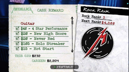 
Guitar Hero: Metallica | Xbox 360 | gameplay screenshot | Data by MobyGames.com