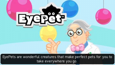 EyePet | PSP | gameplay screenshot | region=North America | source-country= | zypher-v2 | moby-a9564e7512fe | Data by MobyGames.com