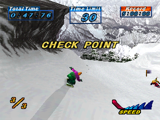 Snowboarding | PlayStation | gameplay screenshot | region=North America | source-country= | zypher-v2 | moby-d356ecd4d101 | Data by MobyGames.com