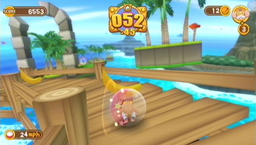 Super Monkey Ball: Banana Blitz | Wii | gameplay screenshot | region=North America | source-country= | zypher-v2 | moby-cc8fb23c01b5 | Data by MobyGames.com