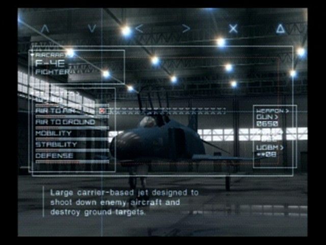 Ace Combat 04: Shattered Skies | PlayStation 2 | gameplay screenshot | region=North America | source-country= | zypher-v2 | moby-17cf7c725f0b | Data by MobyGames.com
