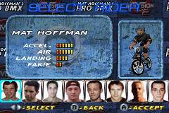 Mat Hoffman's Pro BMX | Game Boy Advance | gameplay screenshot | region=North America | source-country= | zypher-v2 | moby-0526d603f9b0 | Data by MobyGames.com