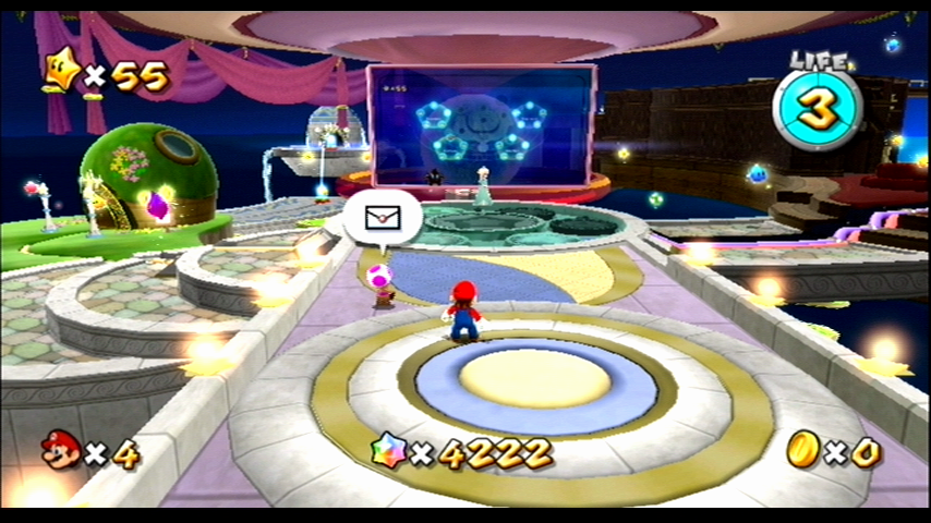 Super Mario Galaxy | Wii | gameplay screenshot | region=North America | edition=nintendo selects | source-country= | zypher-v2 | moby-ef7d2f3a7e04 | Data by MobyGames.com