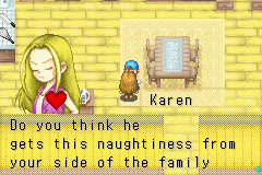 Harvest Moon: Friends of Mineral Town | Game Boy Advance | gameplay screenshot | region=North America | source-country= | zypher-v2 | moby-8b9e0e2a9d0f | Data by MobyGames.com