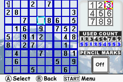 
Sudoku Fever | Game Boy Advance | gameplay screenshot | Data by MobyGames.com