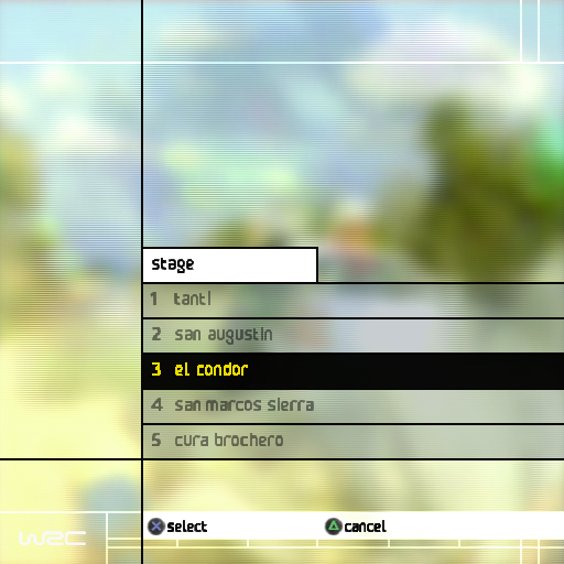
WRC World Rally Championship | PlayStation 2 | gameplay screenshot | Region: North America | source-country= | Data by MobyGames.com