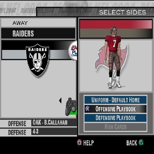 Madden NFL 2004 | PlayStation 2 | gameplay screenshot | region=North America | source-country= | zypher-v2 | moby-6bfa1a4a24bd | Data by MobyGames.com
