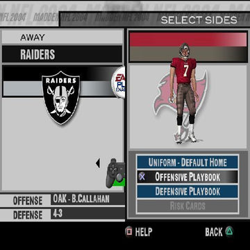 Madden NFL 2004 | PlayStation 2 | gameplay screenshot | region=North America | source-country= | zypher-v2 | moby-6bfa1a4a24bd | Data by MobyGames.com