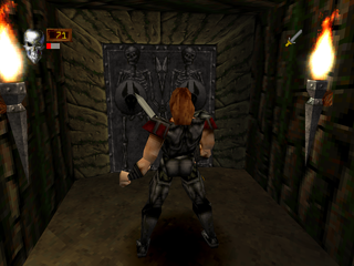 
Deathtrap Dungeon | PlayStation | gameplay screenshot | Region: North America | source-country= | Data by MobyGames.com