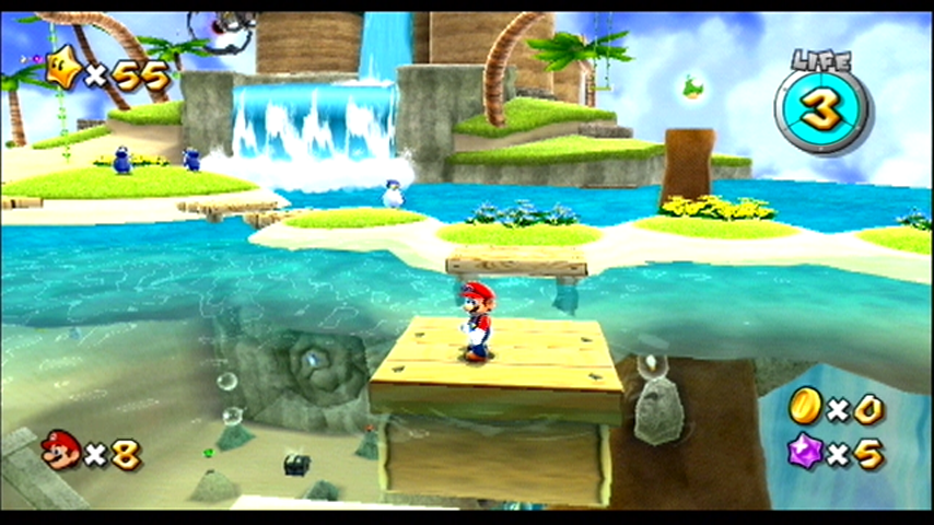 Super Mario Galaxy | Wii | gameplay screenshot | region=North America | edition=nintendo selects | source-country= | zypher-v2 | moby-5e83f84db5a2 | Data by MobyGames.com