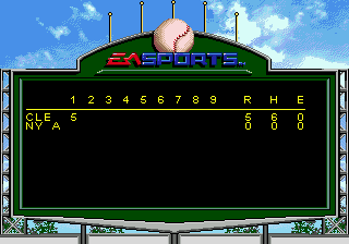 MLBPA Baseball | Genesis | gameplay screenshot | Data by MobyGames.com