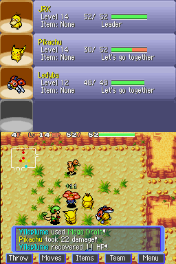 
Pokémon Mystery Dungeon: Blue Rescue Team | Nintendo DS | gameplay screenshot | Data by MobyGames.com