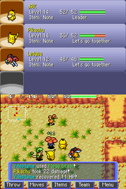 
Pokémon Mystery Dungeon: Blue Rescue Team | Nintendo DS | gameplay screenshot | Data by MobyGames.com