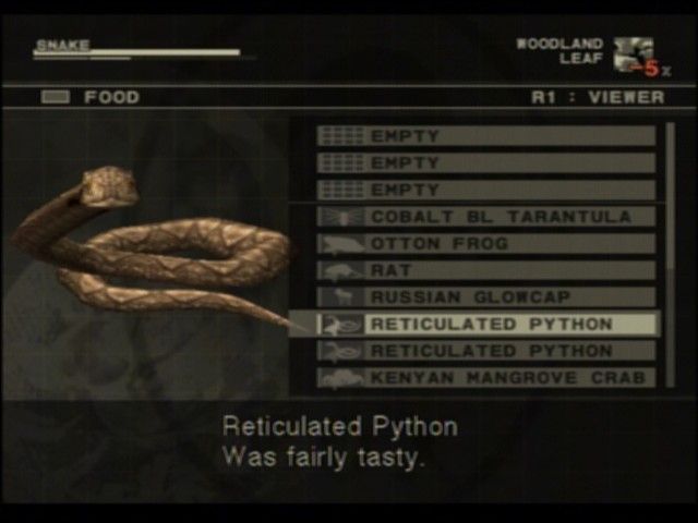 
Metal Gear Solid 3: Snake Eater | PlayStation 2 | gameplay screenshot | Data by MobyGames.com