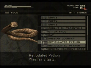 
Metal Gear Solid 3: Snake Eater | PlayStation 2 | gameplay screenshot | Data by MobyGames.com