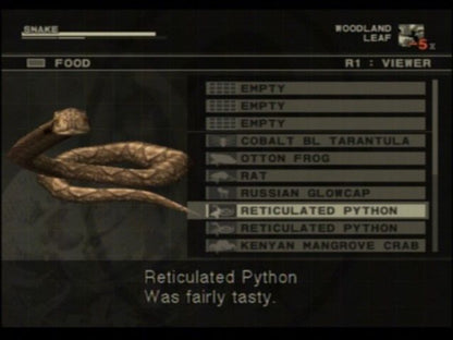 
Metal Gear Solid 3: Snake Eater | PlayStation 2 | gameplay screenshot | Data by MobyGames.com