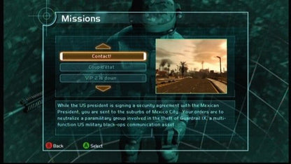 Tom Clancy's Ghost Recon: Advanced Warfighter | Xbox 360 | gameplay screenshot | region=North America | source-country= | zypher-v2 | moby-87ef02f02603 | Data by MobyGames.com