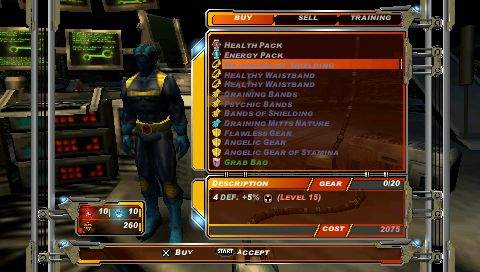 X-Men: Legends II - Rise of Apocalypse | PSP | gameplay screenshot | Region: North America | source-country= | Data by MobyGames.com