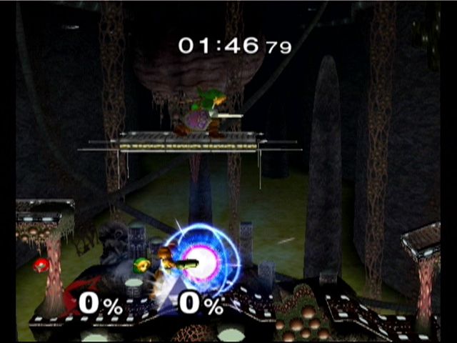 
Super Smash Bros.: Melee | GameCube | gameplay screenshot | Region: North America | source-country= | Data by MobyGames.com