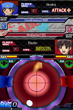 Beyblade: Metal Fusion | Nintendo DS | gameplay screenshot | region=North America | source-country= | zypher-v2 | moby-a6a29c03591b | Data by MobyGames.com