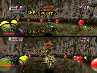 
Jet Moto | PlayStation | gameplay screenshot | Region: North America | source-country= | Data by MobyGames.com