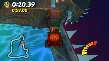 Crash Tag Team Racing | PSP | gameplay screenshot | region=North America | source-country= | zypher-v2 | moby-19d1c976b42f | Data by MobyGames.com