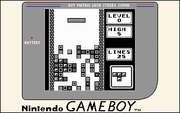
Tetris | Game Boy | gameplay screenshot | Region: North America | source-country= | Data by MobyGames.com