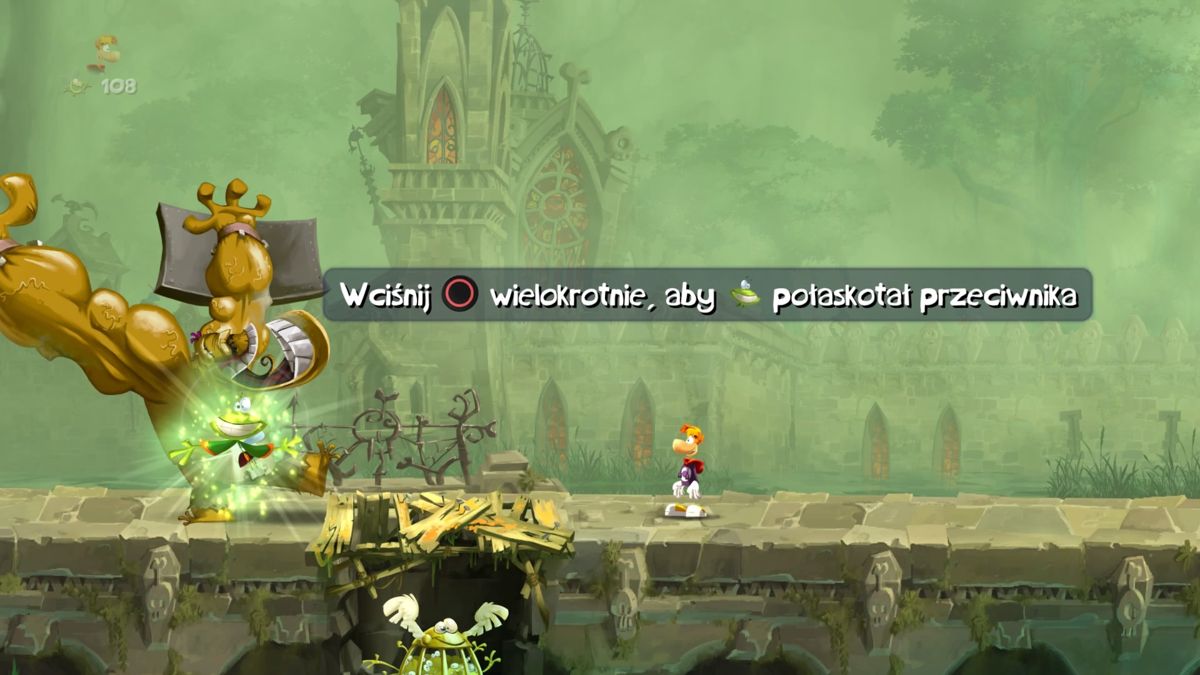 
Rayman Legends | PlayStation 4 | gameplay screenshot | Region: North America | source-country= | Data by MobyGames.com
