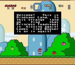 
Super Mario World | SNES | gameplay screenshot | Data by MobyGames.com