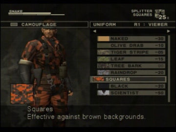 
Metal Gear Solid 3: Snake Eater | PlayStation 2 | gameplay screenshot | Data by MobyGames.com