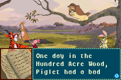 Piglet's Big Game | Game Boy Advance | gameplay screenshot | Data by MobyGames.com