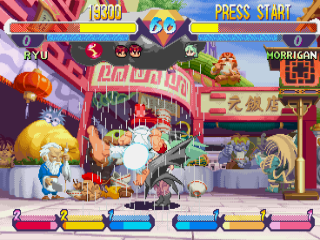 Pocket Fighter | PlayStation | gameplay screenshot | Data by MobyGames.com