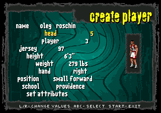 NBA Live 97 | Genesis | gameplay screenshot | Data by MobyGames.com