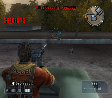 
Mercenaries: Playground of Destruction | PlayStation 2 | gameplay screenshot | Data by MobyGames.com
