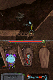 
Teenage Zombies: "Invasion of the Alien Brain Thingys" | Nintendo DS | gameplay screenshot | Data by MobyGames.com
