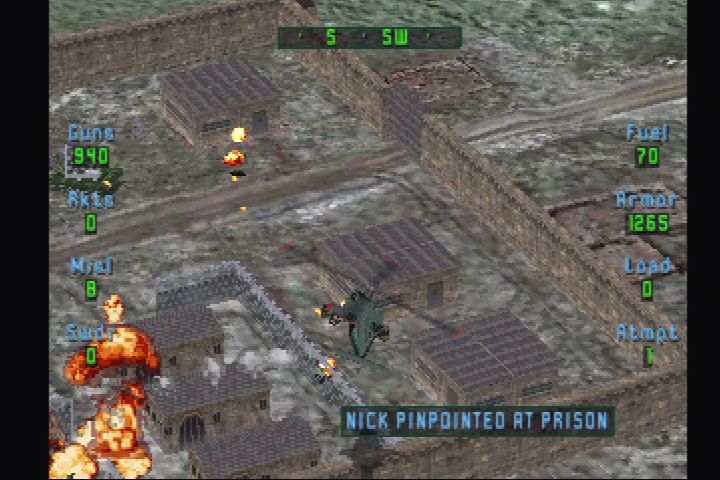 Soviet Strike | PlayStation | gameplay screenshot | Region: North America | source-country= | Data by MobyGames.com