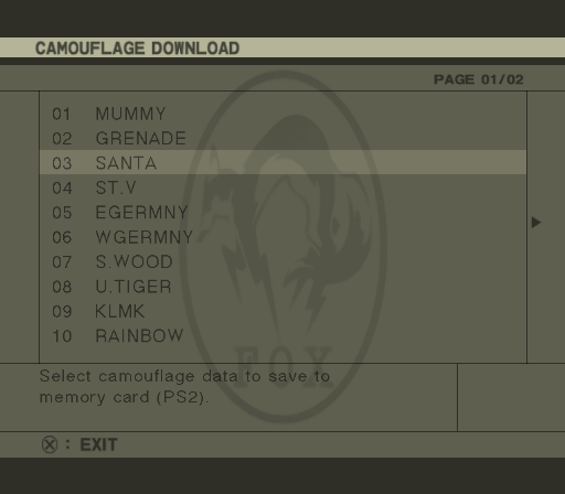 
Metal Gear Solid 3: Subsistence | PlayStation 2 | gameplay screenshot | Data by MobyGames.com