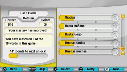 My Spanish Coach | PSP | gameplay screenshot | region=North America | source-country= | zypher-v2 | moby-e2b86eb32716 | Data by MobyGames.com