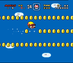 
Super Mario World | SNES | gameplay screenshot | Data by MobyGames.com