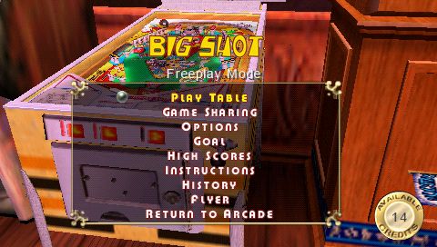 Pinball Hall of Fame: The Gottlieb Collection | PSP | gameplay screenshot | region=North America | source-country= | zypher-v2 | moby-dc477440df72 | Data by MobyGames.com