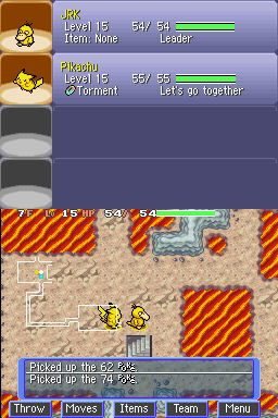 
Pokémon Mystery Dungeon: Blue Rescue Team | Nintendo DS | gameplay screenshot | Data by MobyGames.com