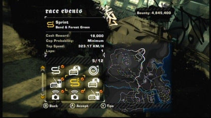 
Need for Speed: Most Wanted | Xbox 360 | gameplay screenshot | Data by MobyGames.com
