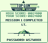 Top Gun: Guts & Glory | Game Boy | gameplay screenshot | region=North America | source-country= | zypher-v2 | moby-82d9ab5d1b12 | Data by MobyGames.com