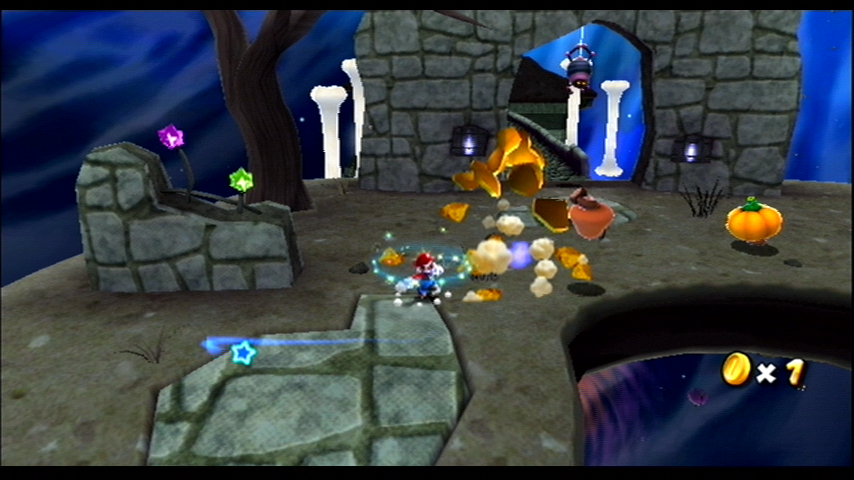 Super Mario Galaxy | Wii | gameplay screenshot | region=North America | edition=nintendo selects | source-country= | zypher-v2 | moby-55e3d5982ed1 | Data by MobyGames.com