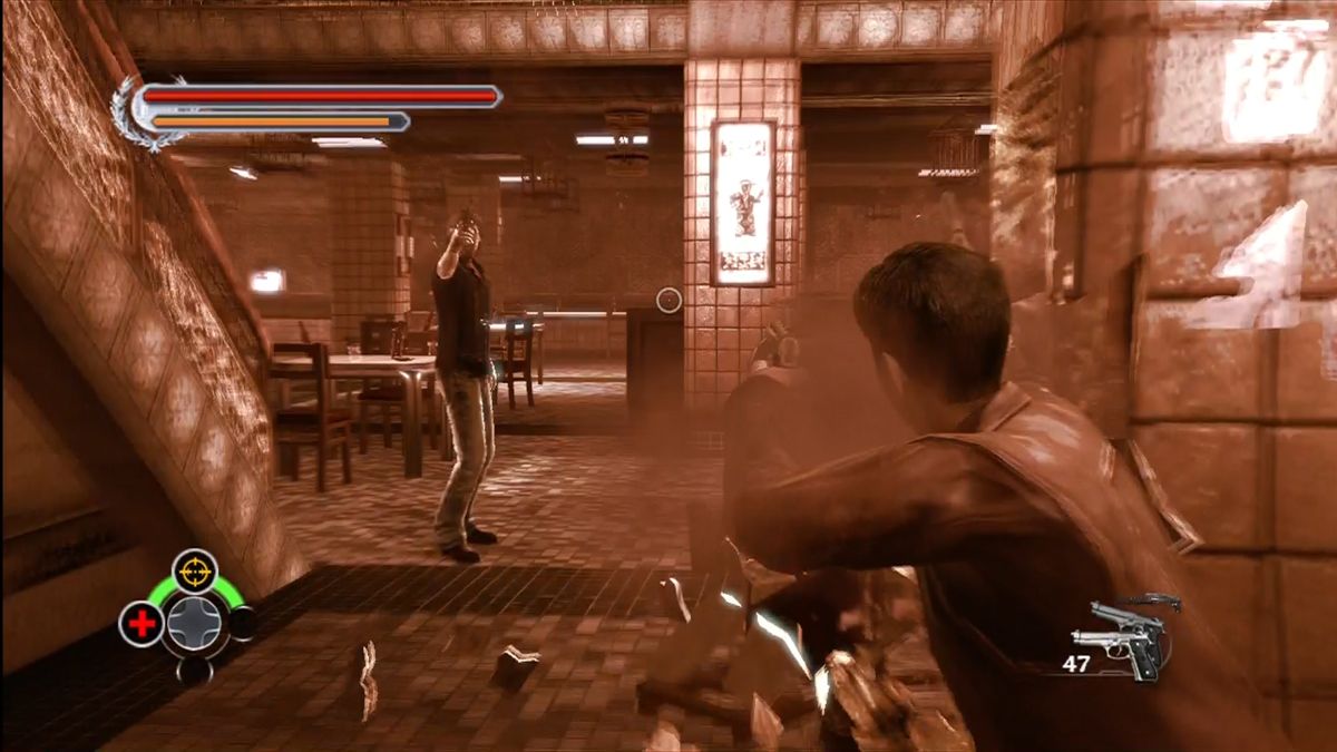 
Stranglehold | Xbox 360 | gameplay screenshot | Region: North America | source-country= | Data by MobyGames.com
