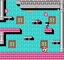 
Mickey Mousecapade | NES | gameplay screenshot | Data by MobyGames.com