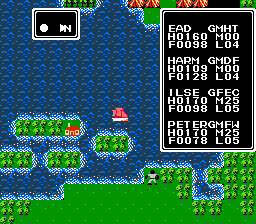 
Exodus: Ultima III | NES | gameplay screenshot | Data by MobyGames.com