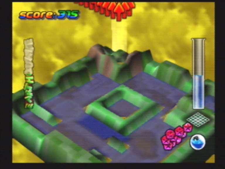 Wetrix | Nintendo 64 | gameplay screenshot | Data by MobyGames.com